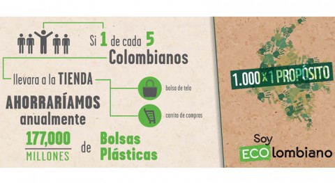 Mil ECOlombianos propósito: Disminuir consumo bolsas plásticas 2018