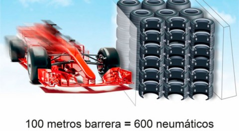 ¿Sabías que se pueden formar barreras protectoras F1 partir neumáticos usados?