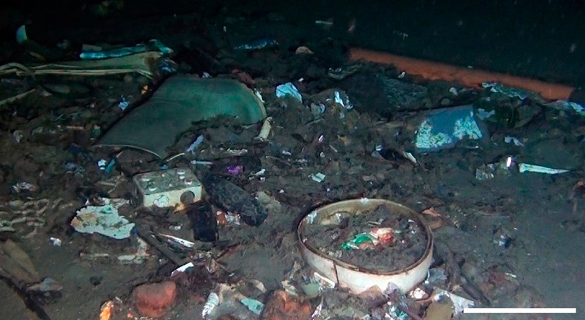 mar basura: fondos oceánicos, grandes vertederos desechos