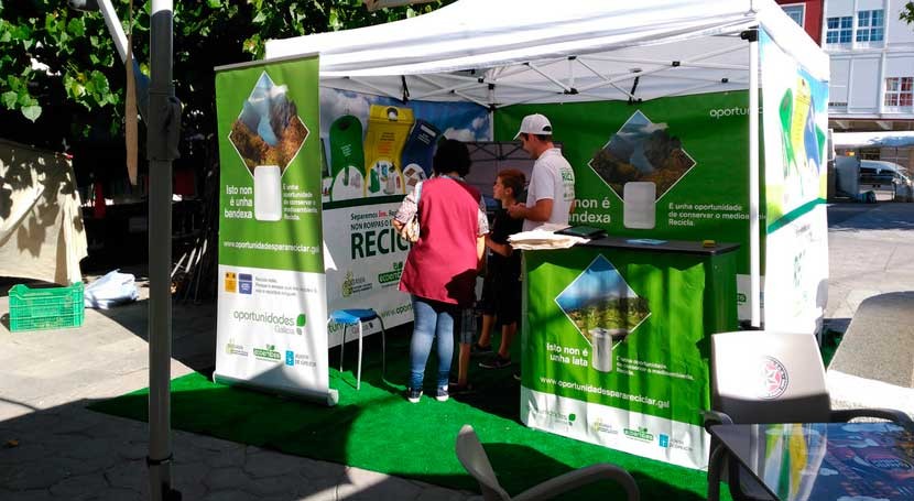 Merca, Castro Caldelas y Baltar se vuelcan reciclaje