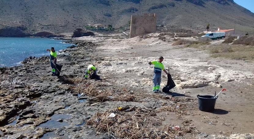 Murcia retira casi 122.000 kilos plásticos y residuos espacios naturales protegidos 2018