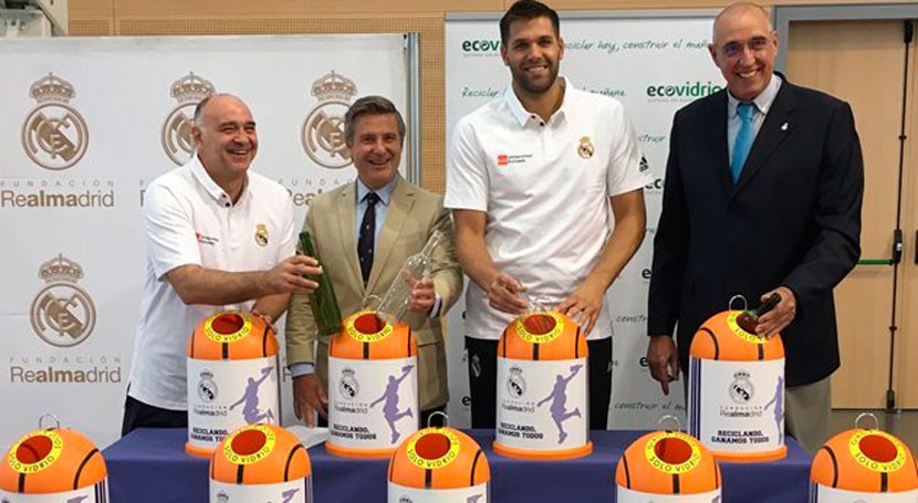 Ecovidrio y Fundación Real Madrid colaboran promoción reciclaje vidrio