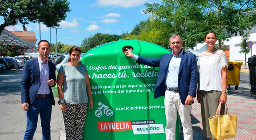 Tomares anima vecinos participar trofeo vidrio reciclado Vuelta