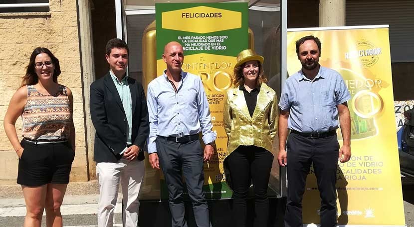 Pradejón gana ‘Contenedor Oro’ julio incrementar tasa reciclaje 38,94 %